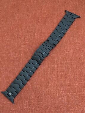 Finestone CRNS03 Titanium Apple Watchband With Butterfly Clasp, Black